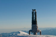 Happy volunteer celebrating the end of his high-altitude examination
