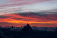 Sunset towards Matterhorn