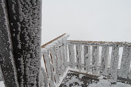 Our prominent balcony (with snow)